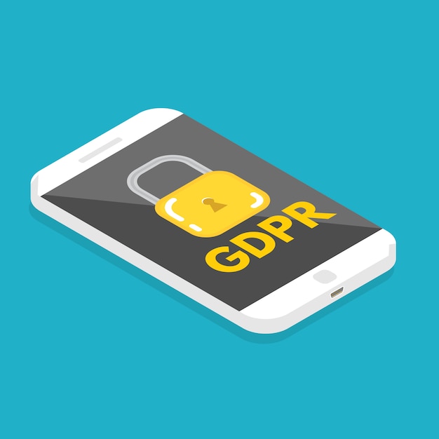 Reglamento general de protección de datos - GDPR. Ilustración vectorial