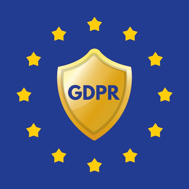 Reglamento general de protección de datos - GDPR. Ilustración vectorial