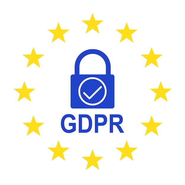 Reglamento General de Protección de Datos GDPR Ilustración vectorial