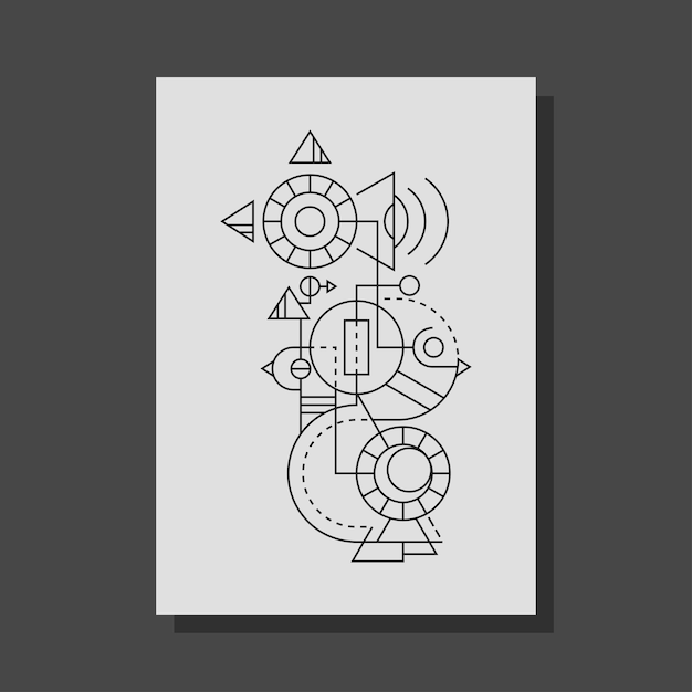 Vector reglas del círculo invoca estilo de geometría