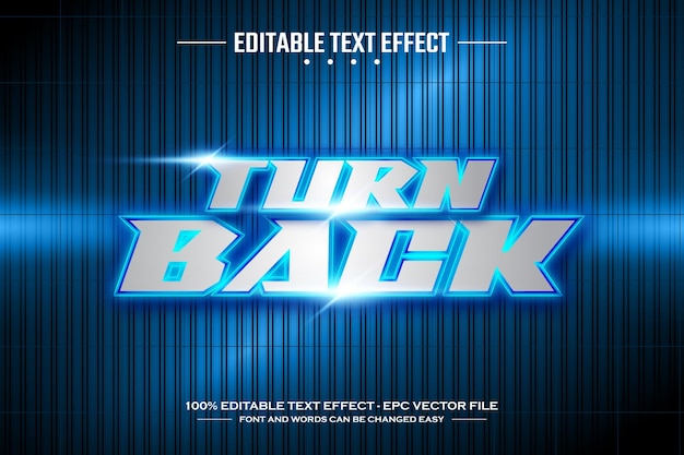 Regresar la plantilla de efecto de texto editable en 3D