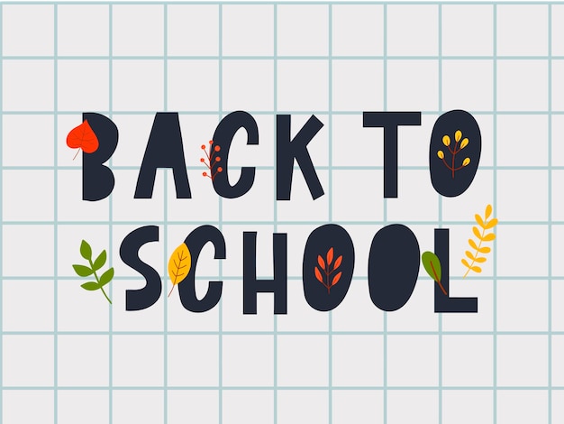 Regreso a la escuela, garabatos incompletos con dibujado a mano, ilustración vectorial, hojas de otoño, letras, elementos de diseño, telón de fondo, fondo. Día del Maestro.