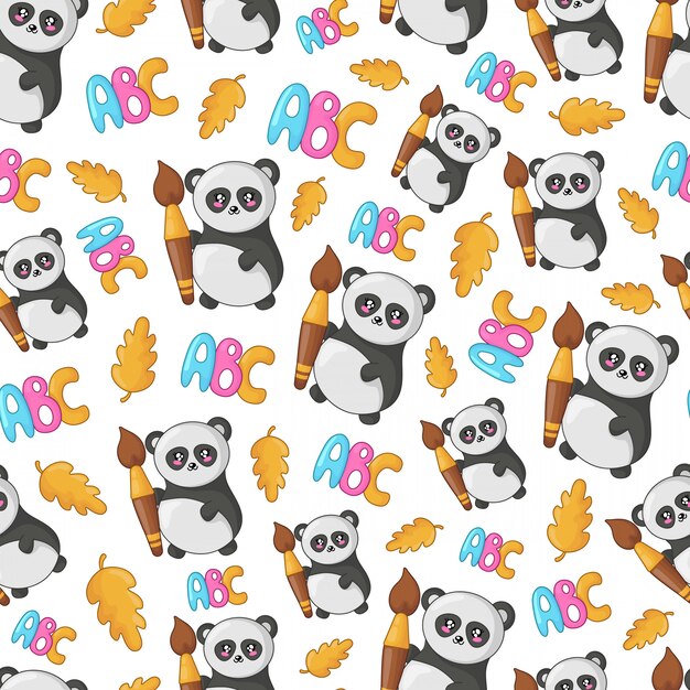 Regreso a la escuela Kawaii de patrones sin fisuras
