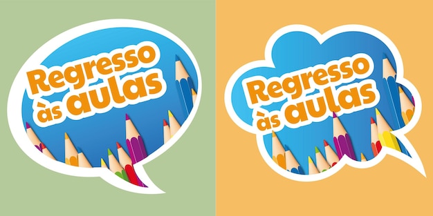 Vector regresso s aulas