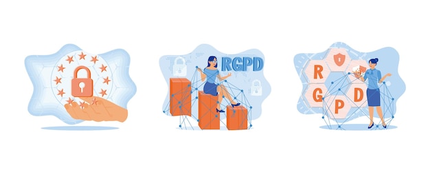 Regulaciones generales de protección de datos Una mujer con gafas está sentada y trabajando con información.