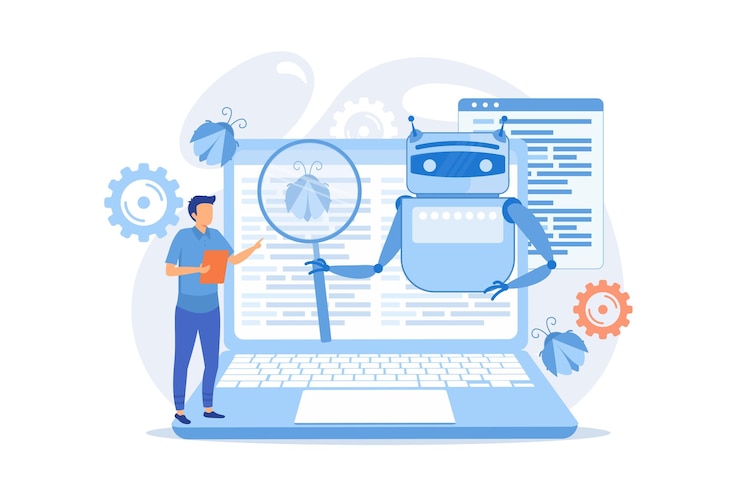Vector regulaciones de lectura de controladores para robots regulaciones de inteligencia artificial en el desarrollo de ia