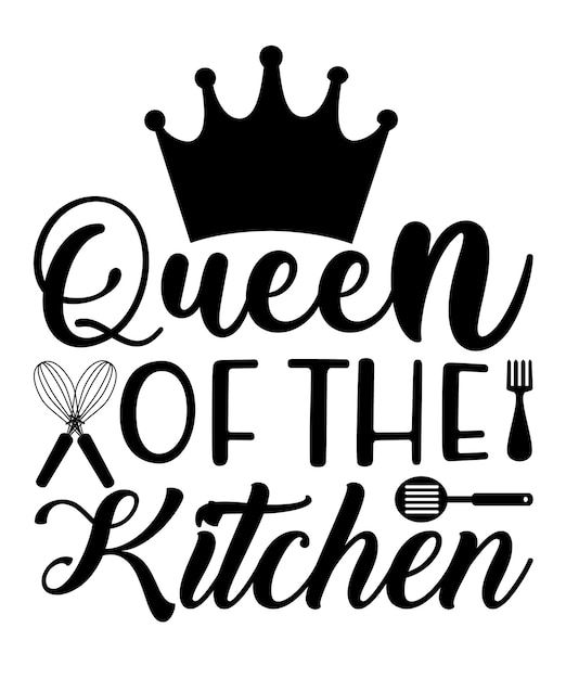 Reina de la cocina Vector cocina svg diseño de camiseta