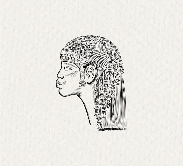 Reina Thuya hermosa ilustración de boceto dibujada a mano