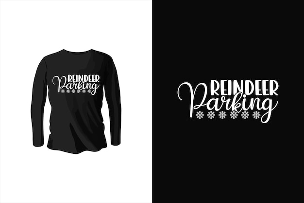 Reindeer Parking Diseño de camiseta de invierno Diseño de camiseta de invierno