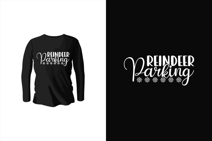 Reindeer Parking Diseño de camiseta de invierno Diseño de camiseta de invierno