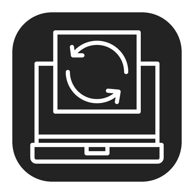 Reiniciar la imagen vectorial del icono Se puede utilizar para la impresión 3D