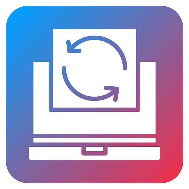 Reiniciar la imagen vectorial del icono Se puede utilizar para la impresión 3D