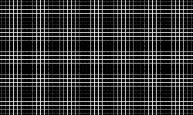 Rejilla blanca en 2d aislada sobre fondo negro Vector