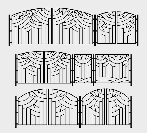 Rejilla decorativa para postigos de puertas o rejilla de chimenea Gráficos estilizados de árboles en el parque