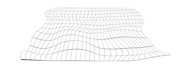 Rejilla distorsionada Textura de malla deformada Red con efecto curvado Patrón a cuadros