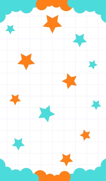 Rejilla de fondo con estrellas Vector