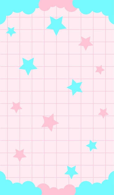 Rejilla de fondo con estrellas Vector