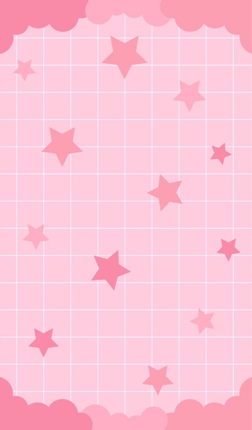 Rejilla de fondo con estrellas Vector