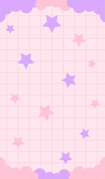 Rejilla de fondo con estrellas Vector