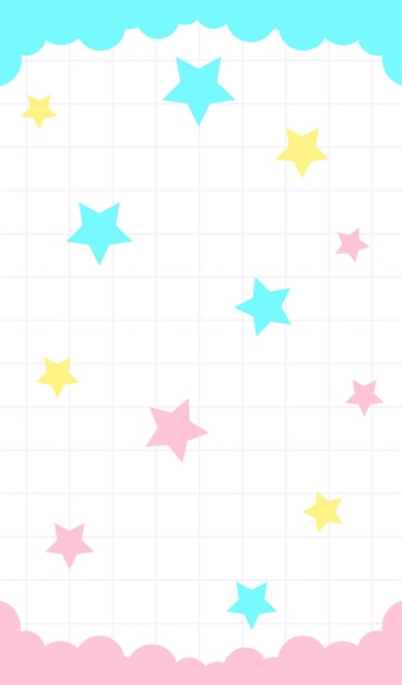 Rejilla de fondo con estrellas Vector