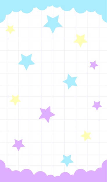 Rejilla de fondo con estrellas Vector