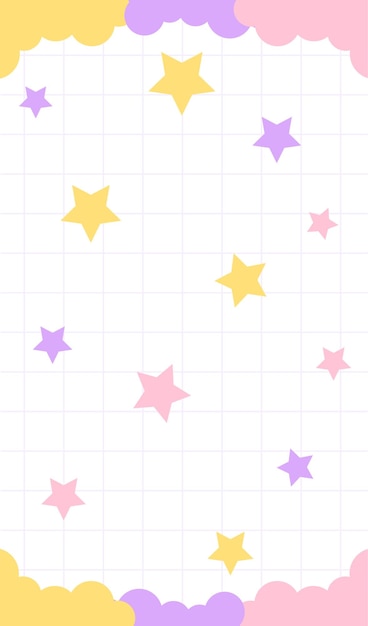 Rejilla de fondo con estrellas Vector