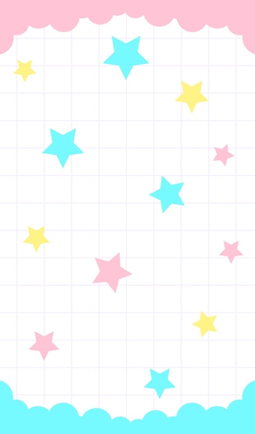 Rejilla de fondo con estrellas Vector