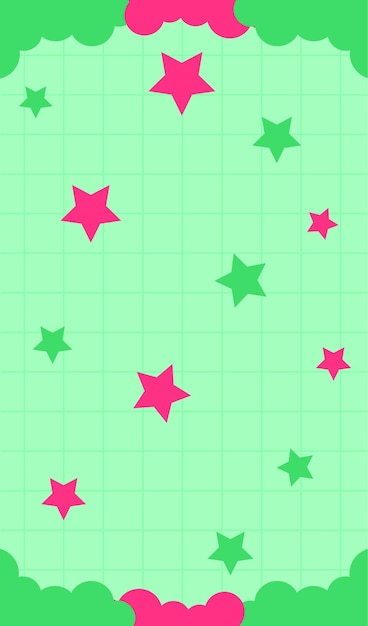Rejilla de fondo con estrellas Vector