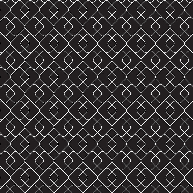 Rejilla geométrica de formas entrelazadas en una textura monocromática sin costuras