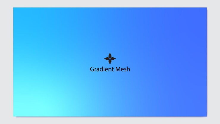 Vector rejilla de gradiente con icono geométrico en fondo azul