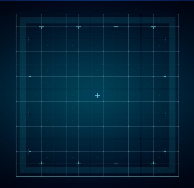 Vector rejilla hud para patrón cuadrado de interfaz futurista