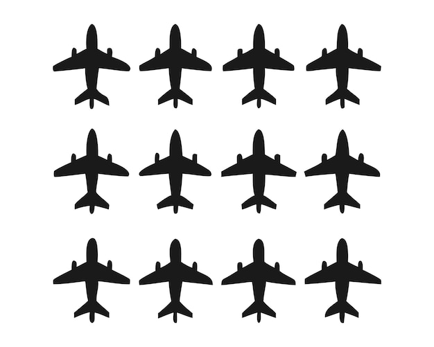 Rejilla de iconos de aviones