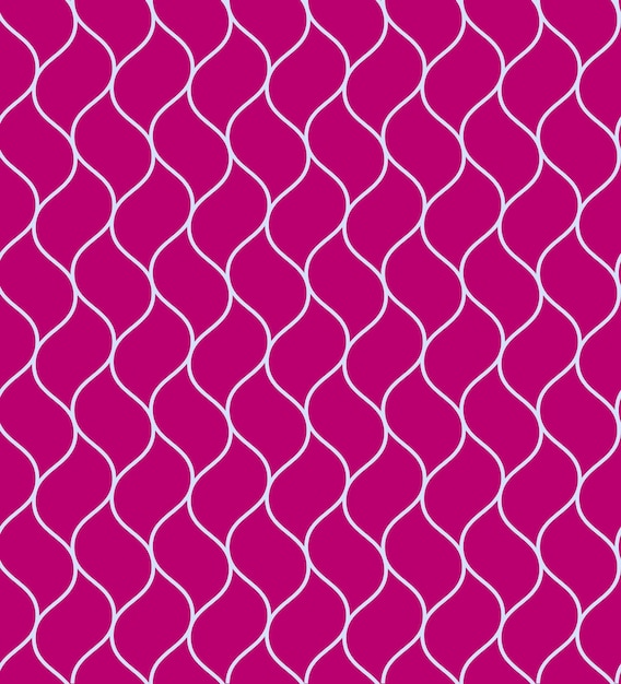 Rejilla ondulada de vector púrpura o patrón sin costuras de cadena