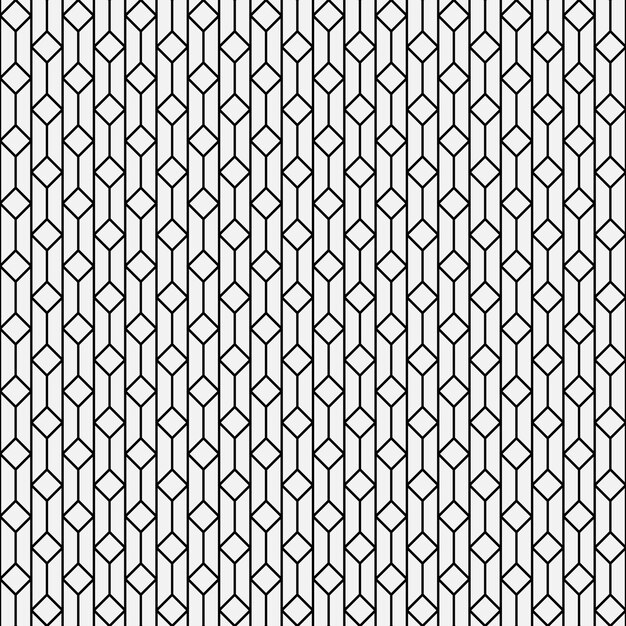 Rejilla de rombo geométrico Una textura lineal repetible en blanco y negro