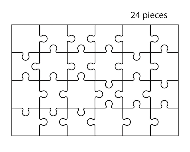 Vector rejilla de rompecabezas rompecabezas