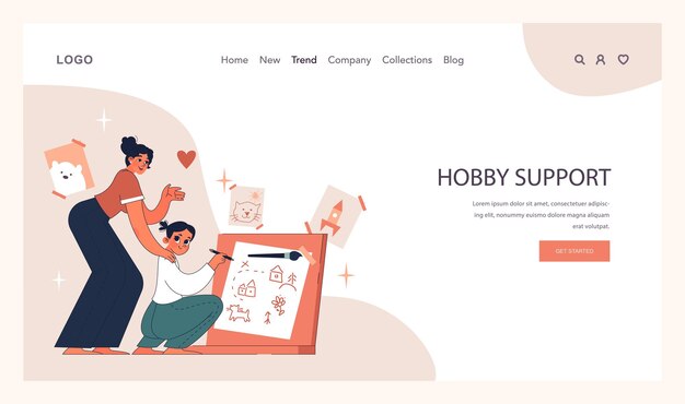 Relaciones positivas banner web o página de aterrizaje amorosa conexión familiar y apoyo de amigos
