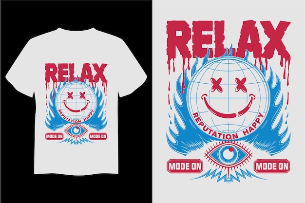 Relaja la reputación del modo feliz en el diseño de la tee