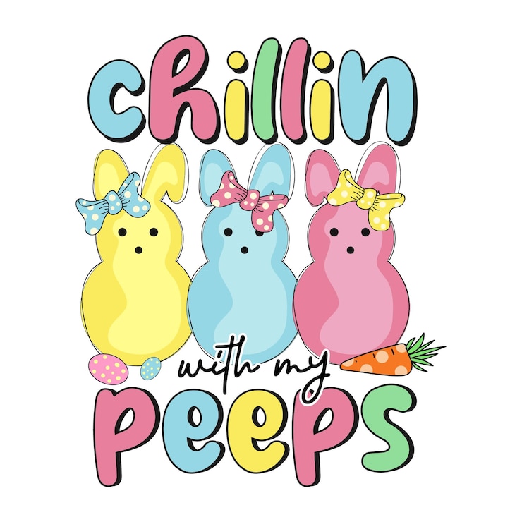 Vector relajándome con mis amigos, pascua, sublimación de pascua