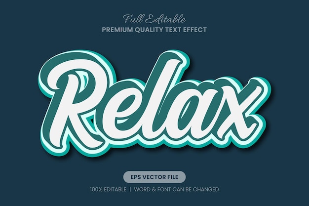 Relax Shadow Efecto de texto editable Estilo gráfico de la fuente