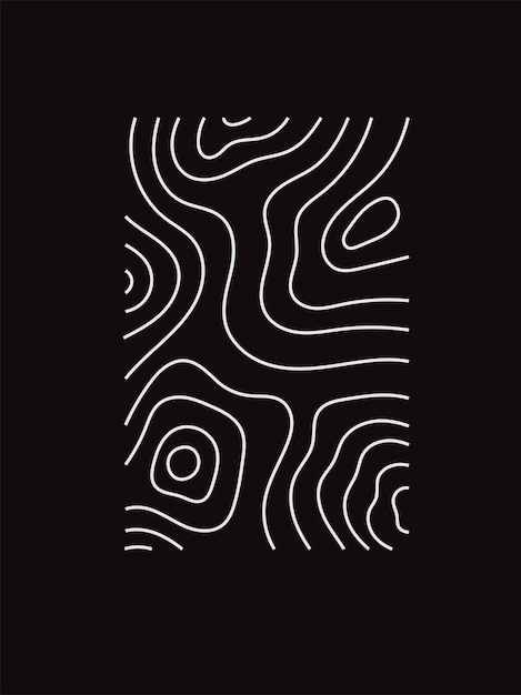 Relieve geográfico de montaña Líneas abstractas de fondo