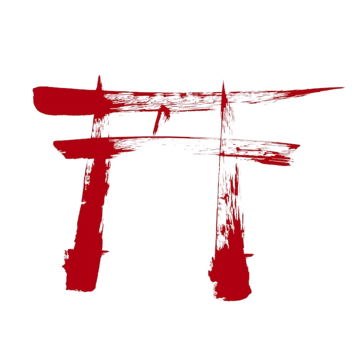 Vector religioso shinto torri signo aislado sobre un fondo blanco.