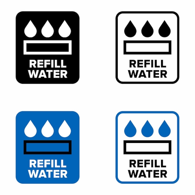 Rellene el contenedor de agua y la estación dispensadora, señal de información de servicio