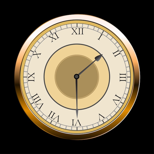 Vector reloj 3d de la vendimia