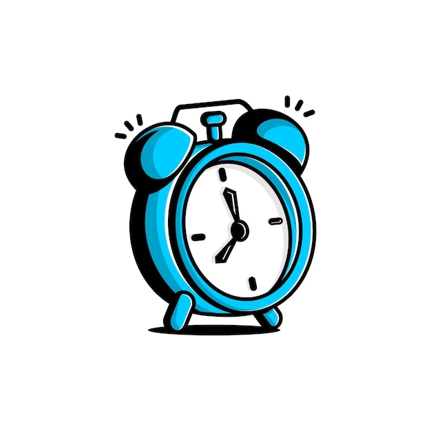 reloj de alarma de diseño vectorial sobre fondo blanco