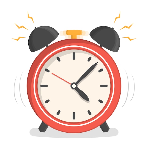 Reloj de alarma rojo