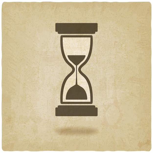 Reloj de arena en un fondo vintage