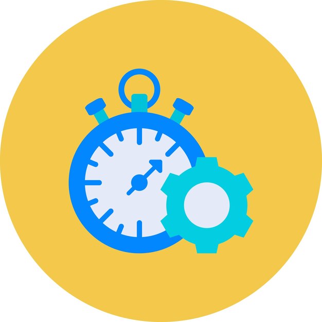 un reloj azul y dorado con las manillas en los números 1 y 3