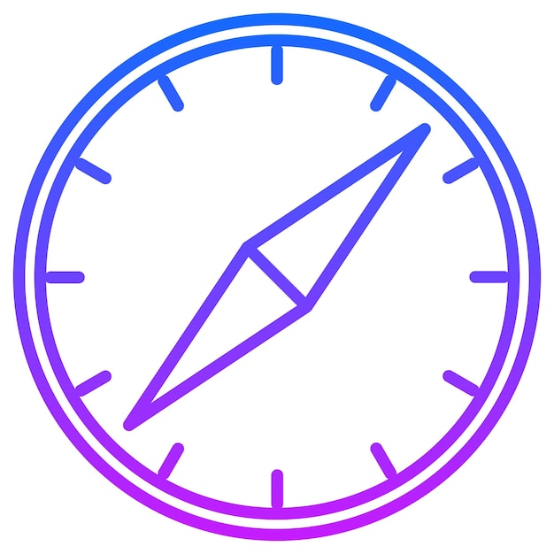 un reloj azul y rosa con una línea azul y rosa alrededor de las manecillas de la hora y del minuto
