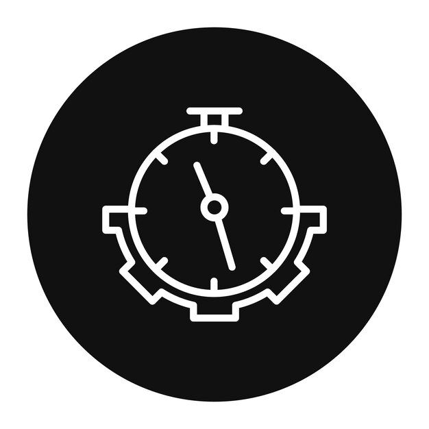 un reloj blanco y negro con una cara blanca y manos y los números 1 y 3