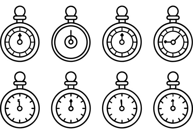 Reloj de bolsillo con estilo de pincel gráfico